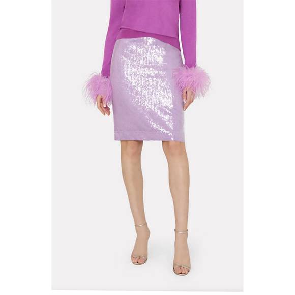 NEW MILLY adley sequin skirt in purple - Picture 1 of 3